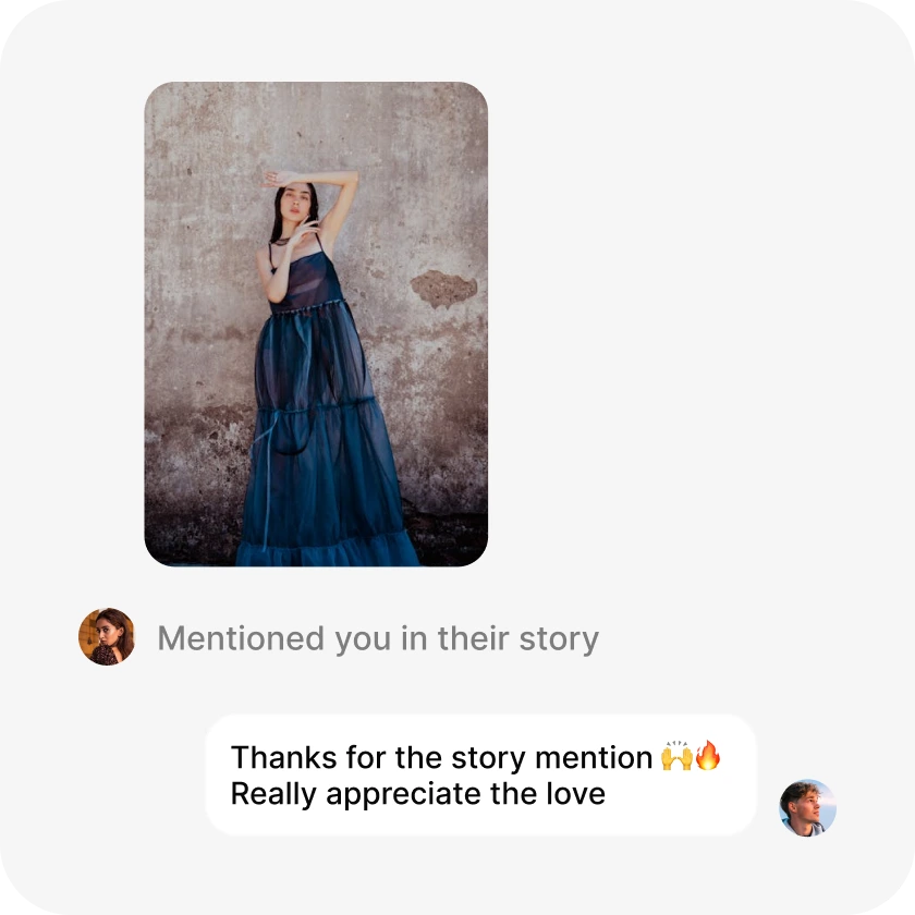 Reply to story mentions
