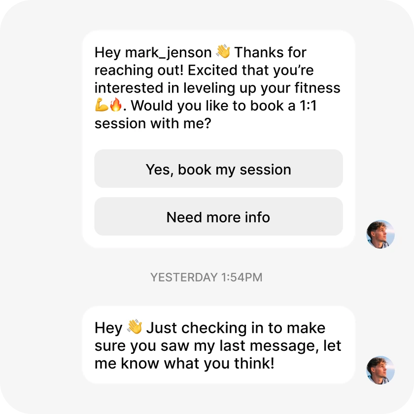 Send a follow-up message