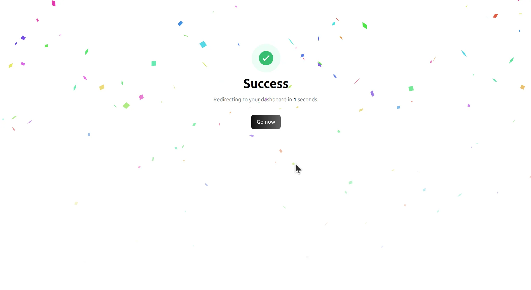 LinkToDM success screen confirming the connection and redirecting to the dashboard