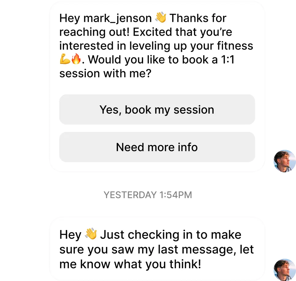 Send a follow-up message